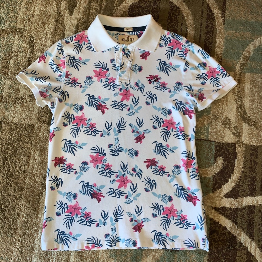 Hollister Floral Polo
